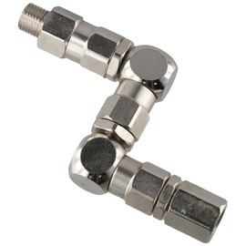 napkery 1/4 Z-Type Rotary Joint Paint Sprayer Pump Accessory 1/4"(M) x 1/4"(F) Z-Swivel Stainless Steel 360 ° Universal Rotation Connector