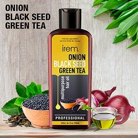 Irem Irem Onion & Black Seed Hair Oil For Hair Growth With Green Tea Oil Promotes Hair Growth Control Hair Fall & Dandruff 250ml