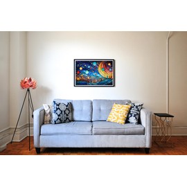 Eletiffi Diamond Painting Erwachsene Diamant Bilder Daiming Dimondpaintin Diy 5D Set Diamontpating Diamanten Crystal Art Daiment Diamont Geschenke Für Frauen Geburtstagsgeschenk Schlafzimmer Deko
