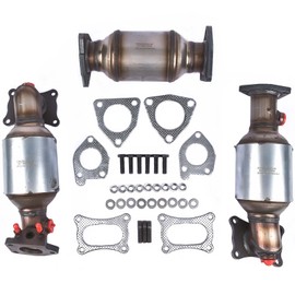 Complete Catalytic Converters (Bank1, 2 and Rear) Replacement for 2009-2015 Honda Pilot 3.5L 45131+45132+16447 AKWH