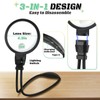 30X 10X Magnifying Glass with Light, Large Hands Free Magnifying