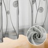 HOMEIDEAS Grey Sheer Curtains 52 X 96 Inches Length 2