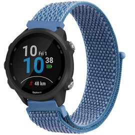 Meliya for Garmin Forerunner 165/245/55 Band, 20mm Nylon Replacement Band for Forerunner 55/158/165/245/645/Galaxy Watch 6/5/4/Vivoactive 3/5/Venu Sq Music