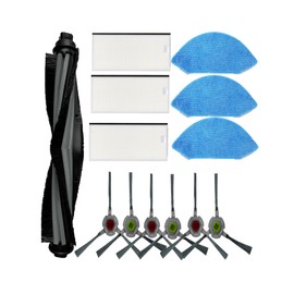 Replacement Parts for Ecovacs DEEBOT U2 / DGN22 Robot Vacuum 1 Main Brush 6 Side Brush 3 Filter 3 Mop Cloth Accessories