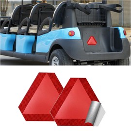 Wedcool Slow Moving Vehicle Sign, Car Reflective Stickers, Car Safety Sticker, Diamond Grade Reflective Sticker, Golf Cart Accessories 7"x8" Triangle Sticker, Car Accessories SMV Sign for Car, UTV