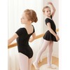 Daydance Lined Black Leotards for Girls Ballet, Dance, Gymnastics, Swim