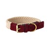 HUGO & HUDSON Luxury Dog Collar, Flat Rope and Leather