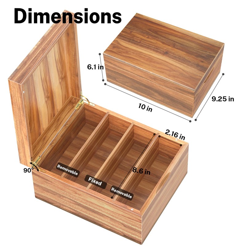 Neando 5x8 Index Card Organizer with Lid – Extra Large