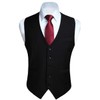 Hisdern Men's Formal Wedding Party Waistcoat, Plain Cotton Waistcoat -