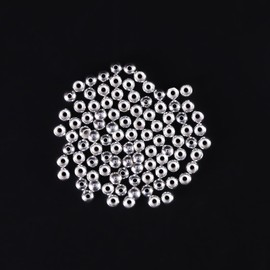 ANGLER DREAM Fly Tying Beads 100 PC/LOT Tungsten Beads Nymph Head Ball Fly Tying Materials (Silver, 3.15mm,100pcs)
