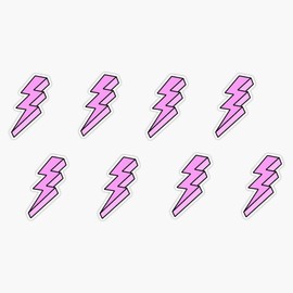 Lightning Bolt (Pink) Bumper Sticker Vinyl Decal 5"