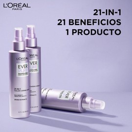 L’Oréal Paris Tratamiento con almendra y almizcle Ever Pure 21 in 1, tiene 21 beneficios en un producto, para todo tipo de pelo teñido, sin Sulfatos, 200ml