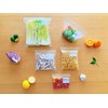 Nishikinshokin Zippered Plastic Bags for Freezing and Refrigerating, Clear, Pack