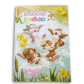 Colortivity Easter Bunnies Thumper and Friends Coloring and Activity Book - Basket Filler - 80 Pages