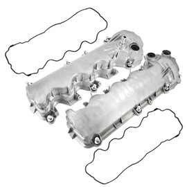 ArbDicco Aluminum Left & Right Engine Valve Cover w/Gasket Compatible with 2004-2014 Ford Expedition Explorer Mustang F-150 F-250 F-350 Lincoln Mark LT Navigator Mercury Mountaineer 5.4L 4.6L V8