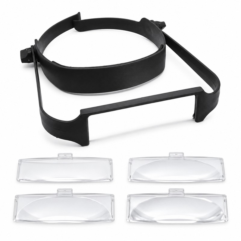 Headband Glass with Interchangeable Lenses for Sewing & Crafts -