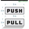 Push Pull Door Horizontal Stickers Sign – 2 pack 5”x2”