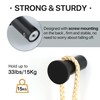 SAYAYO 2PCS Black Coat Hooks Wall Mounted SUS304 Stainless Steel