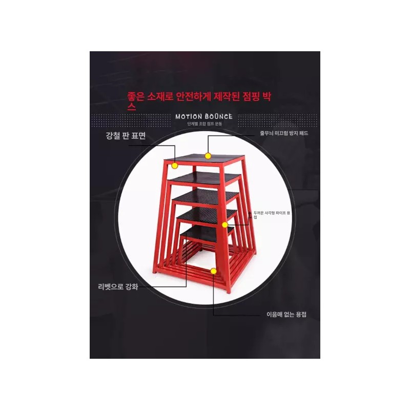 YWB 피트니스 점프 벤치 멀티 박스 트레이닝 스툴 [YWB 4단