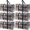 6-Packs Extra Large Heavy Duty Moving Bags, Waterproof Storage Totes