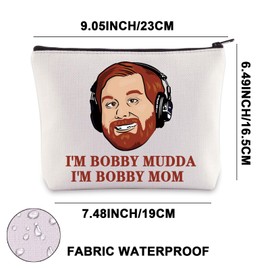 JNIAP Comedian Podcast Makeup Bag Bobby And Andrew Fans Gifts I'm Bobby Mudda I'm Bobby Mom Standup Comedy Zipper Bag, BOBBY MUDDA mb, Fit