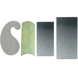 Cabinet Scraper Set of 4 Scrapers, 2 x Rectangle, 1 x Gooseneck and 1 x Curved Card Scraper, Shaped for Scraping Wood, Alternative to Sandpaper, Made by Xcalibur Tooling