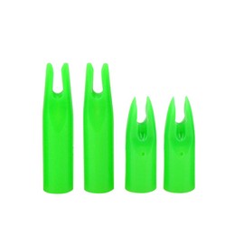 ZSHJGJR 50pcs Archery Plastic Arrow Nocks ID 6/7mm Plasticnock Replacement Arrow Tails for OD 6/7mm Arrows Shaft Outwear Archery Arrow Shaft End Accessories for Hunting Shooting (Green, ID: 7mm)