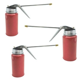 3PCS Oil Can, 200ML Metal Pump Oil Can with Spout for Home Auto Motorcycles Application