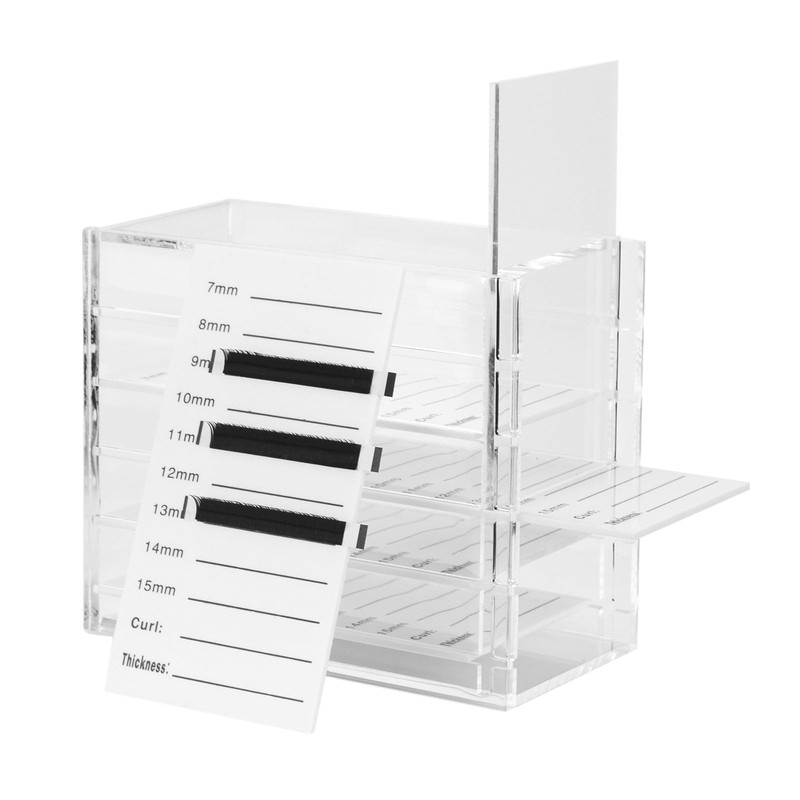 BAMTTOO 5 Layers Acrylic Clear False Eyelash Organizer Case Eyelashes