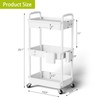 Sorgion 3 Tier Rolling Cart Organizer,Laundry Room Bathroom Organizers and