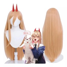 Lucky Day Peluca Power Chainsaw Man Rubia Con Flequillo