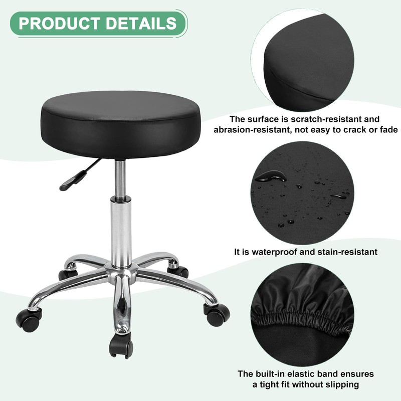 M METERXITY 4-Pack Bar Stool Covers Round, for 12-14 Inch
