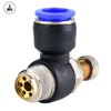 2pcs Tube Air Flow Speed Controller Pipe Pneumatic Fitting Regulator