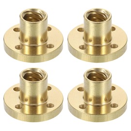 uxcell 4 Pcs Tr8x8 Lead Screw Brass Nut, Trapezoidal Nut Linear Screw Acme Thread Screw Replacing Brass Nut (2mm Pitch, 4 Start, 8mm Lead) for 3D Printer Accessories