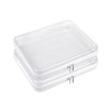 2 Pcs Clear Hard Shell Zipper Case, Portable Clear Zipper