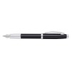 Sheaffer 100 Glossy Black Lacquer Fountain Pen with Polished Chrome