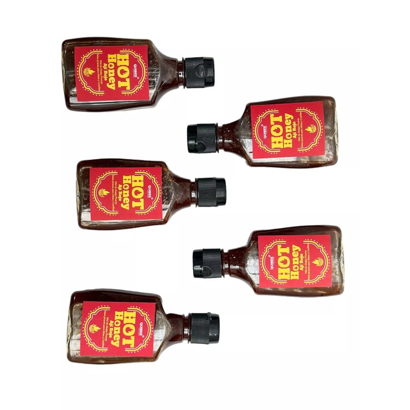 Quibee Hot Honey, All Natural 100% Pure Honey Infused with