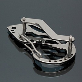 MASUNN EDC Multi Pocket Tool Carabiner Screwdriver Wrench Gear Key Holder Clip Folder Keychain