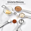 U-Taste Metal Measuring Spoons Set, 18/8 Stainless Steel Tablespoon, Teaspoon,