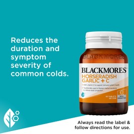 Blackmores Horseradish Garlic + C | Reduces the Duration & Symptoms of Common Colds | 50 Tablets