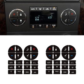 Lecctso AC Dash Button Repair Kit, Car Dashboard Decor, Car Dashboard Accessories Panel Button Sticker, Rear Radio Volume Control Knob Decor, Car Accessories AC Dash Button Sticker Suitable for Car