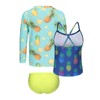 Moon Tree Big Girls 3 Piece Long Sleeve Rash Guard