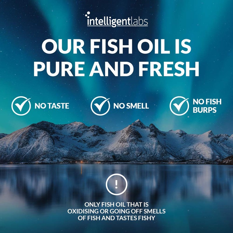 Intelligent Labs Triglyceride Omega 3, 2250mg per 3-Capsule Serving, Burpless