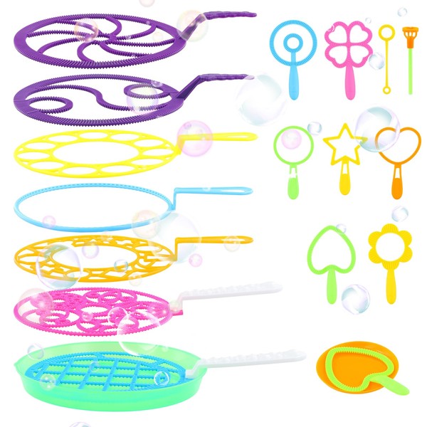 Volumoon 18pcs Large Bubble Wands Set, Bubble Wands for kids,