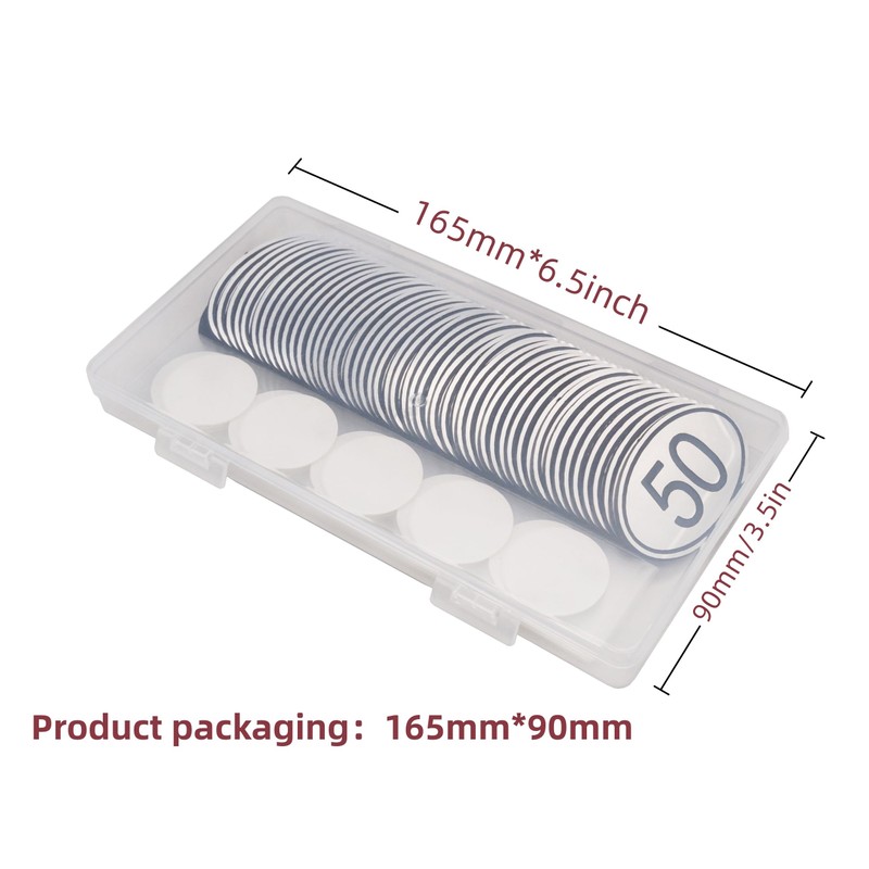 NanTun 100 Sets ABS Engraved Silver Oval Table Numbers Locker