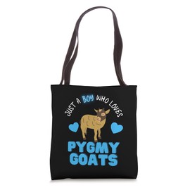 Just A Boy Who Loves Pygmy Goats Cute Boys Pygmy Goat Tote Bag