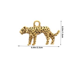 STOBOK Alloy Leopard Pendants DIY Jewelry Charms Decorative Necklace Accessories