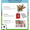 DolliBu Lying Moose Stuffed Animal with Soccer Ball Plush -
