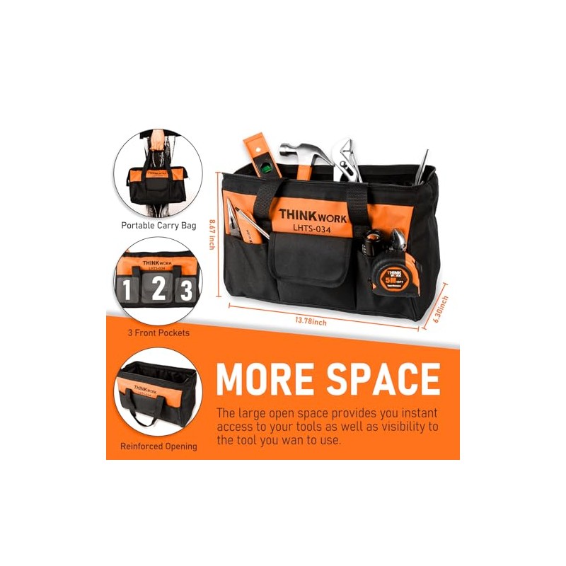 Thinkwork Juego Herramientas 207 Piezas Kit Portátiles Reparación Hogar Manuales