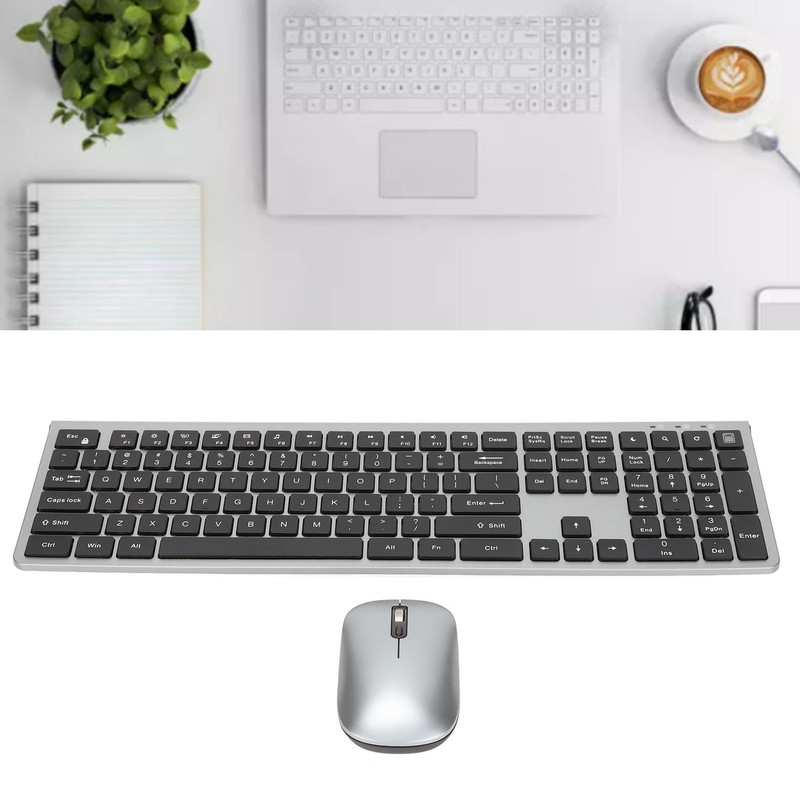 2.4G Wireless Keyboard and Mouse 108 Key Full Size Keyboard